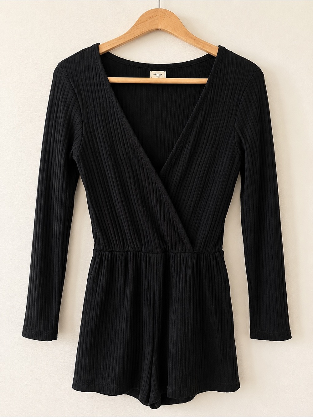 O'Neill Mini Black Ribbed long sleeve Knit Romper
